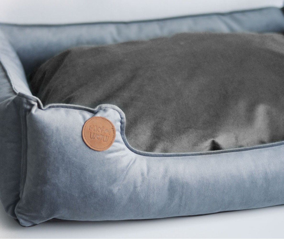Лежанка для собак "SOFT" микровелюр | серый / графит Лежанка для собак "SOFT" микровелюр | серый / графит